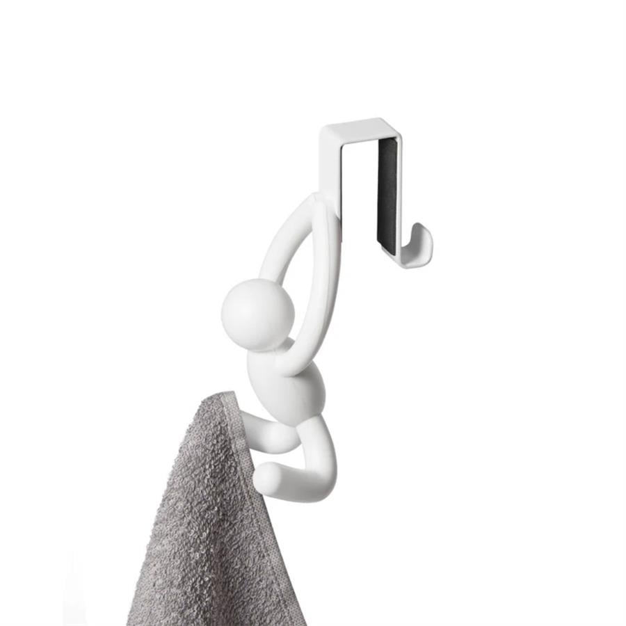 Buddy Dolap Üstü 2'Li Set Kanca Beyaz Renk 13x8 cm