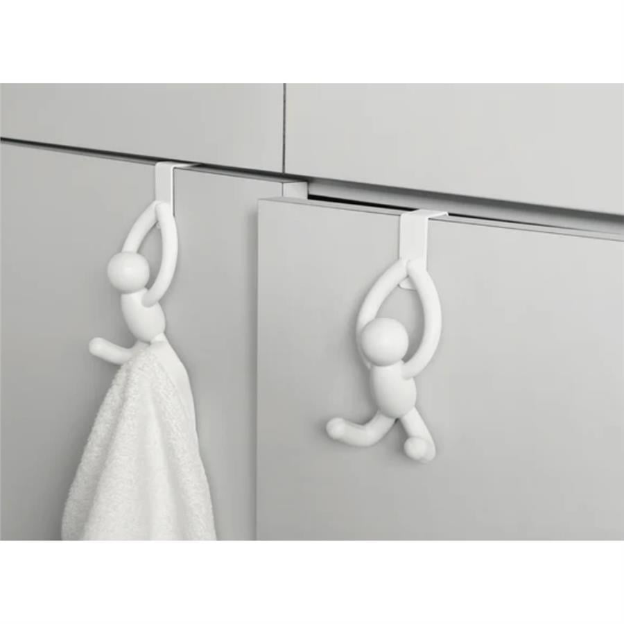 Buddy Dolap Üstü 2'Li Set Kanca Beyaz Renk 13x8 cm