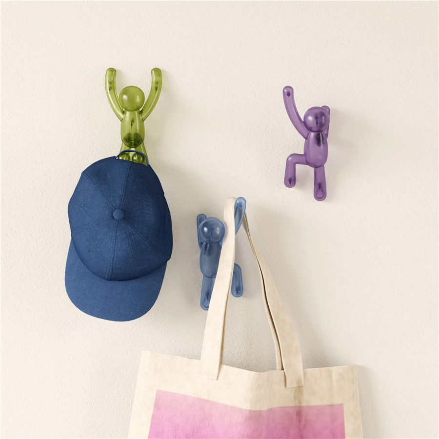 Buddy Pın-Poınt Duvar Kancaları, 3'lü Set Çok Renkli