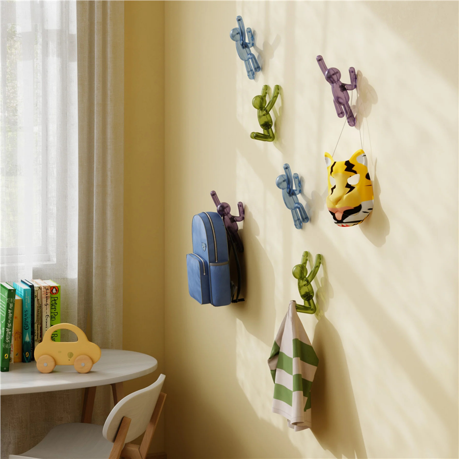 Buddy Pın-Poınt Duvar Kancaları, 3'lü Set Çok Renkli