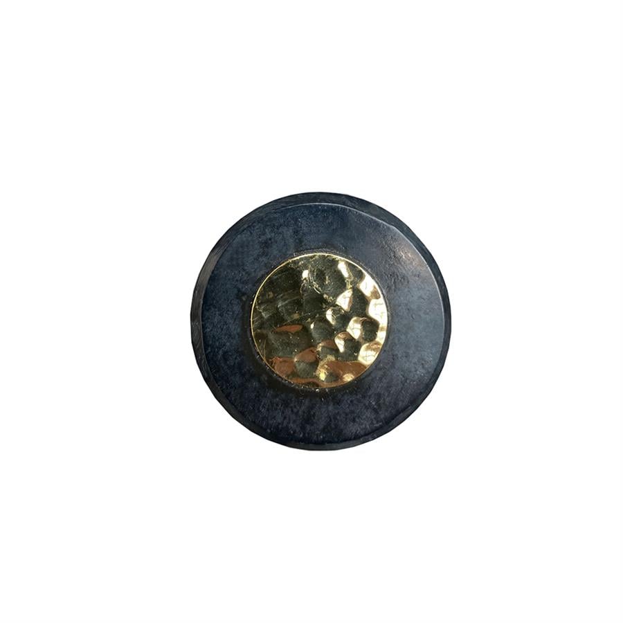 Çap 38Mm Siyah Düğme Kulp / Doğal Taş