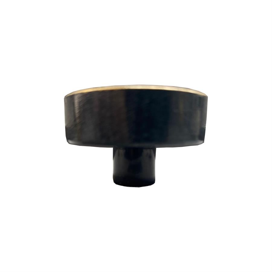 Çap 38Mm Siyah/Mat Sarı Düğme Kulp  / Doğal Taş