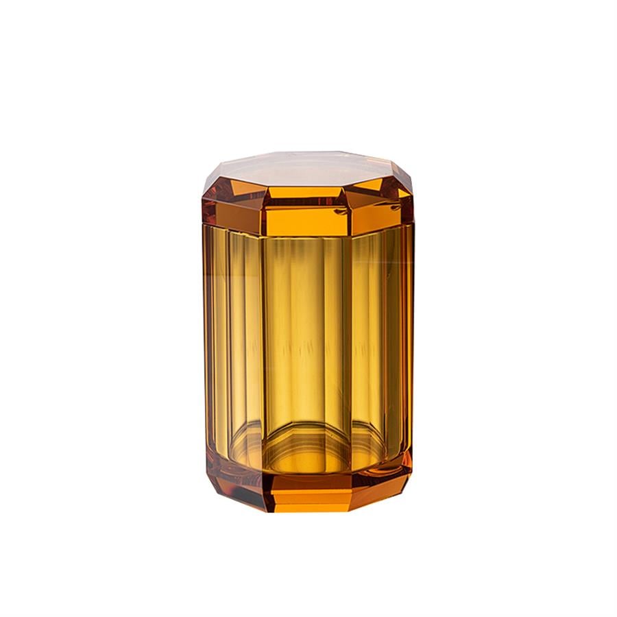 Cyrstal Bath Accessory Cotton Box Amber
