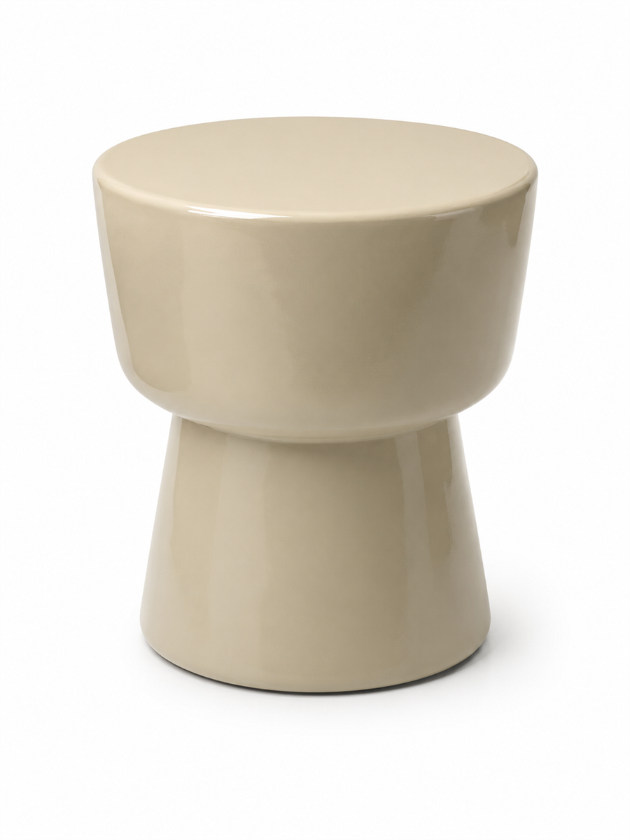 Dekoratif Lounge Yan Sehpa Taupe Çap 36 cm