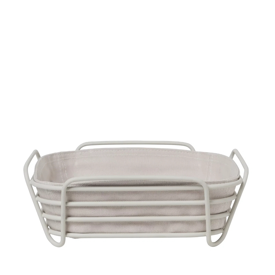 DELARA Ekmek Sepeti Açık Bej L Boy 26x26x9 cm