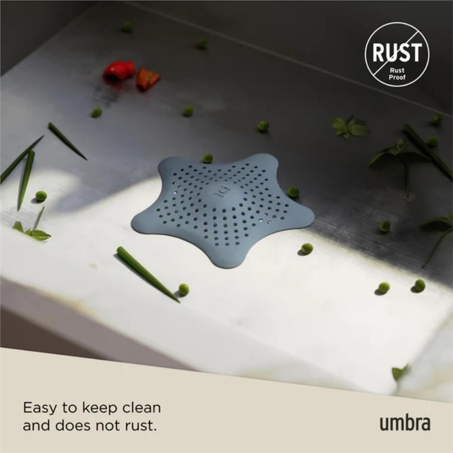 Denizyıldızı Saç Yakalayıcı/Banyo Gider Filtresi Gri Mavi Çap:15 cm