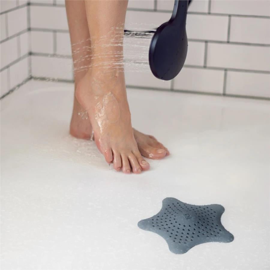 Denizyıldızı Saç Yakalayıcı/Banyo Gider Filtresi Gri Mavi Çap:15 cm