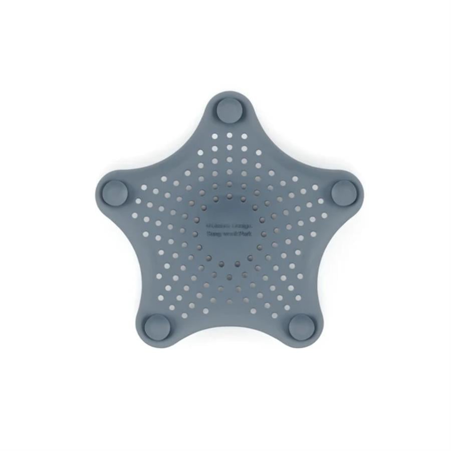 Denizyıldızı Saç Yakalayıcı/Banyo Gider Filtresi Gri Mavi Çap:15 cm