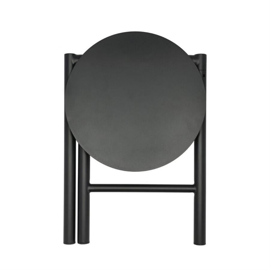Disk Tabure Siyah Çelik 45 Cm - Çap 33 Cm