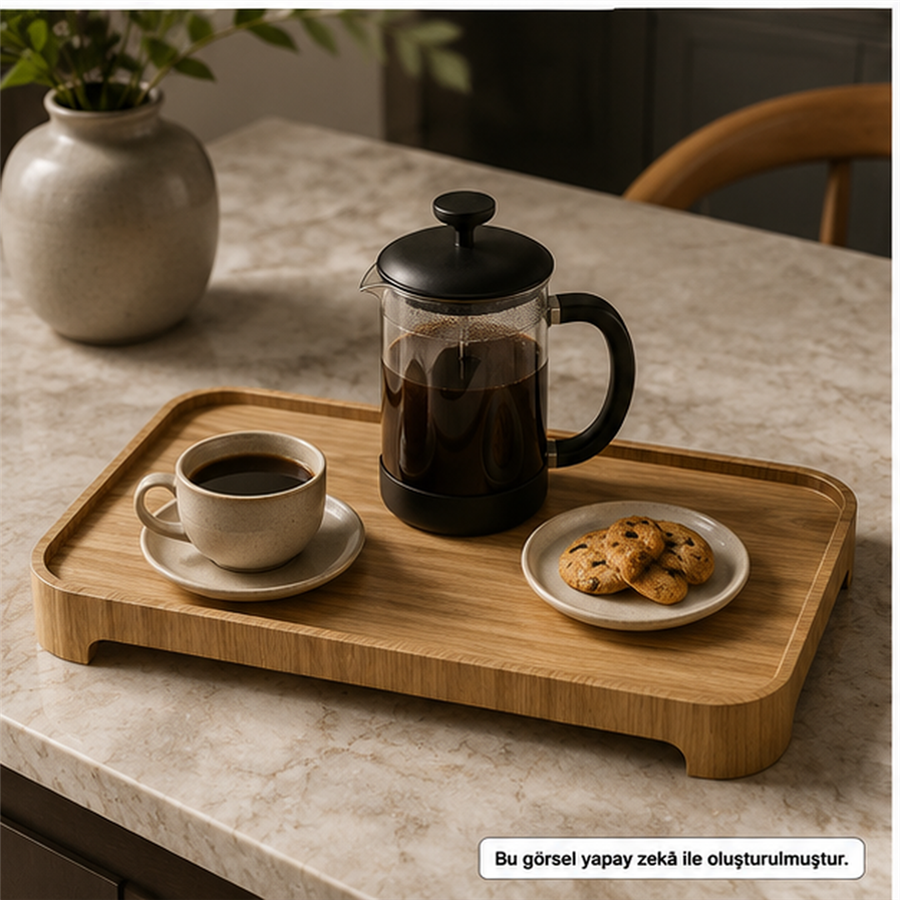 Doğal Söğüt Ağacı Sunum Tahtası - Medium - 35 x 21 cm