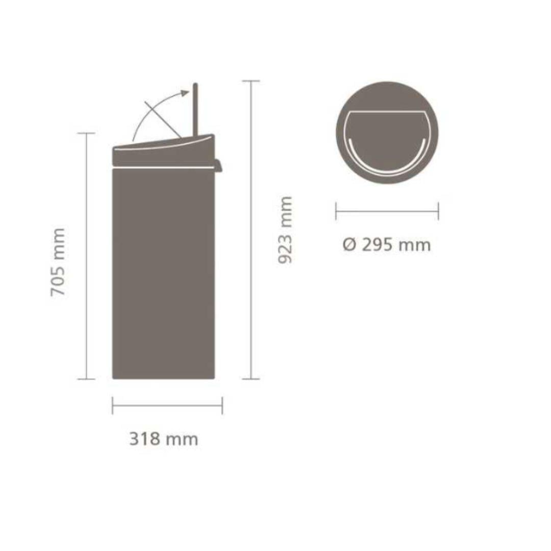 Dokunmatık Çöp Kovası 30Lt-P.Çelik