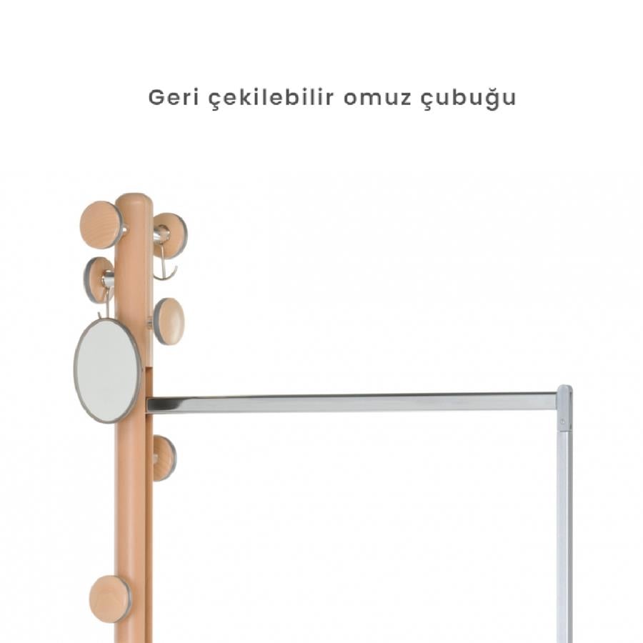 Espansiva Lux, Masif Kayın Ağacından Yapılmış, Katlanabilir Portmanto Askısı