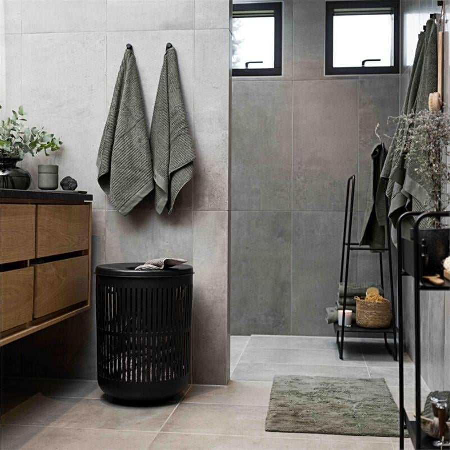 Fayans Banyo Paspası Zeytin Yeşili %100 Pamuk 50x80 cm