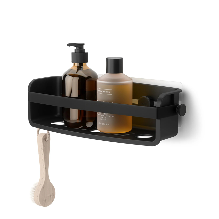 Flex Yapışkanlı Banyo Duş Rafı Siyah 32.7 cm