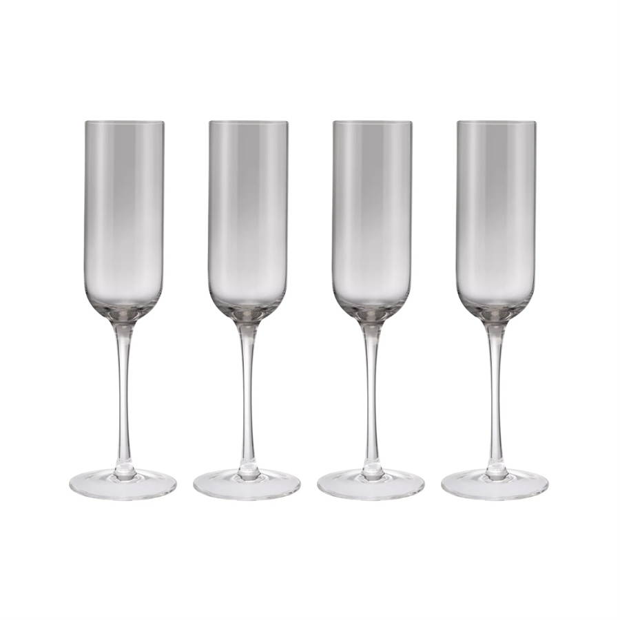 FUUMI 4'lü Şampanya Kadehi Seti Füme Renk - 220 ml