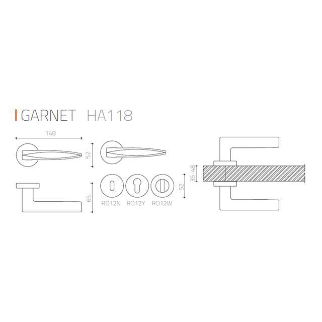GARNET KAPI KOLU SİYAH RENK