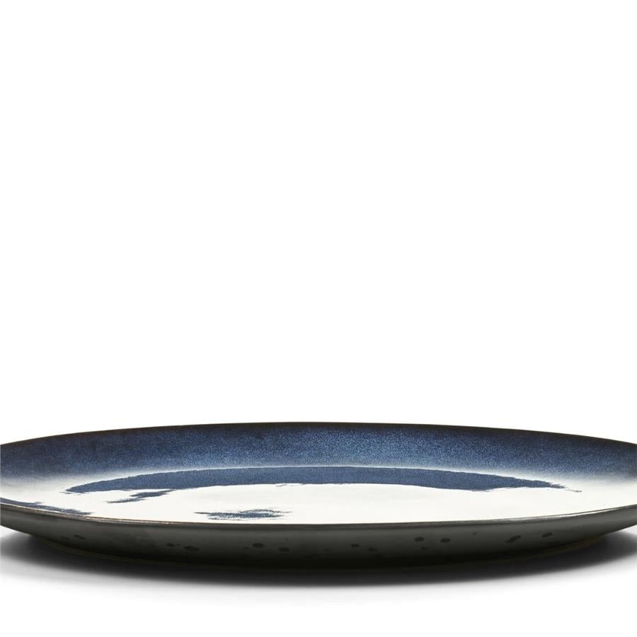 Gastro Seramik Oval Yemek Tabağı Siyah/Koyu Mavi 45 X 34 Cm