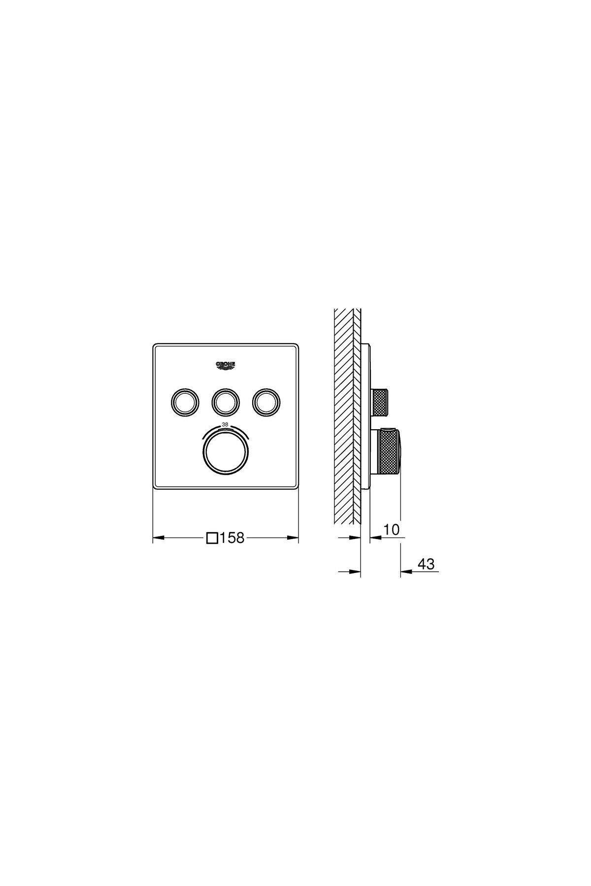 Grohe Grohtherm Smartcontrol Üç Noktadan Akış Kontrollü Kumanda