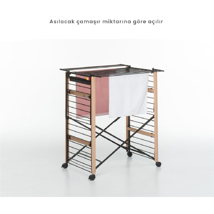 Gulliver 4.0 Çamaşır Kurutma Askısı  Ceviz/Beyaz Renk