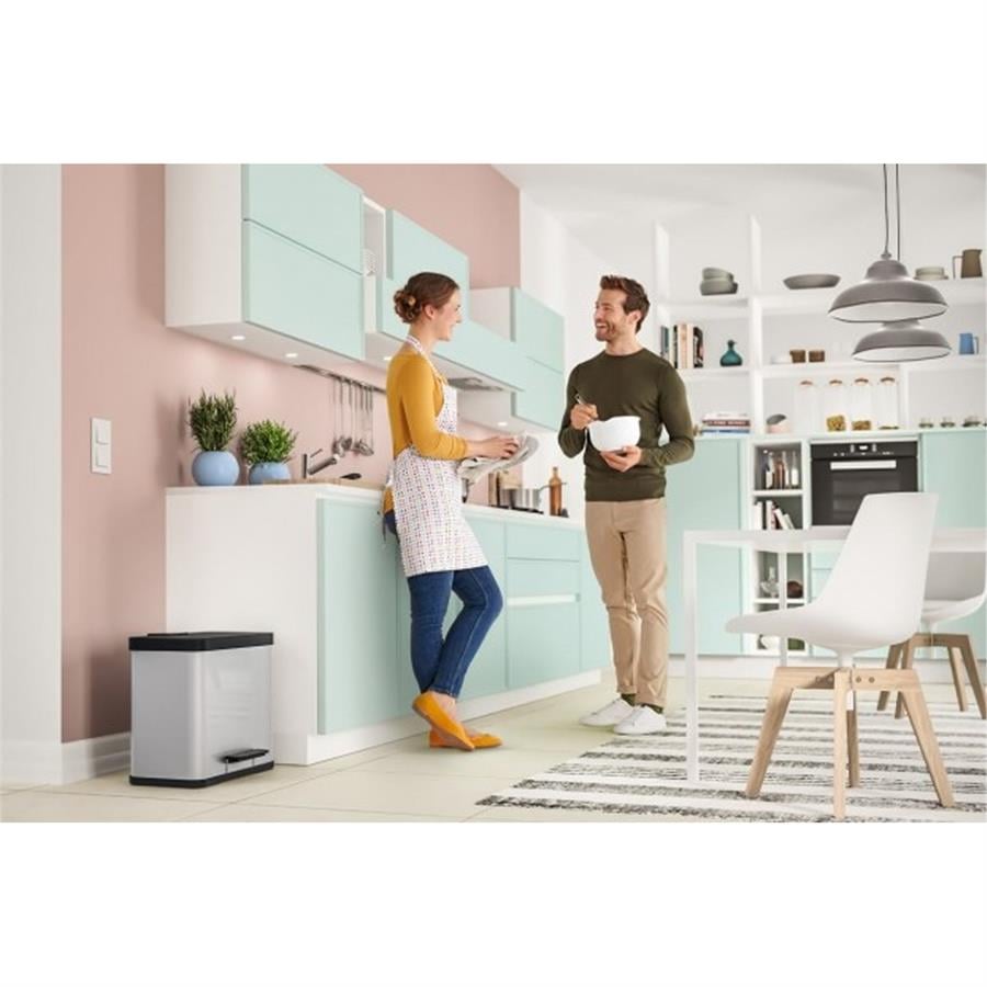 Hailo  3X9 Lt Paslanmaz Çelik Çöp Kovası