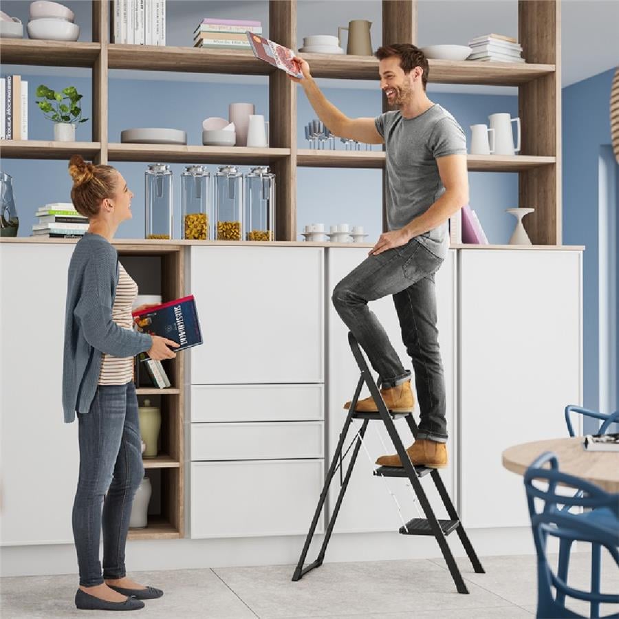 Hailo K44 Standardline 2 Basamaklı Merdiven Siyah Renk