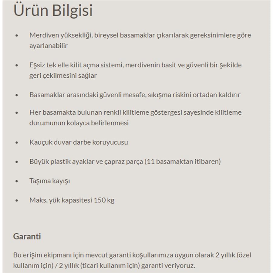 Hailo T80 Flexlıne 9 Basamaklı Merdiven