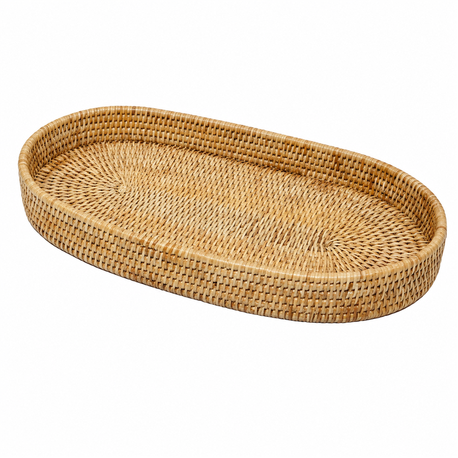 Hasır Oval Tepsi Naturel