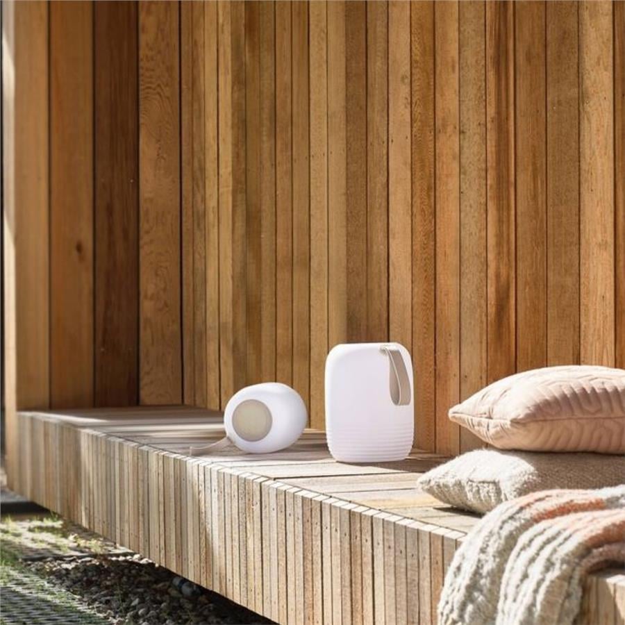 Hav Bluetooth Hoparlörlü + Led Lamba Beyaz/Kum 17,5 X 23 Cm