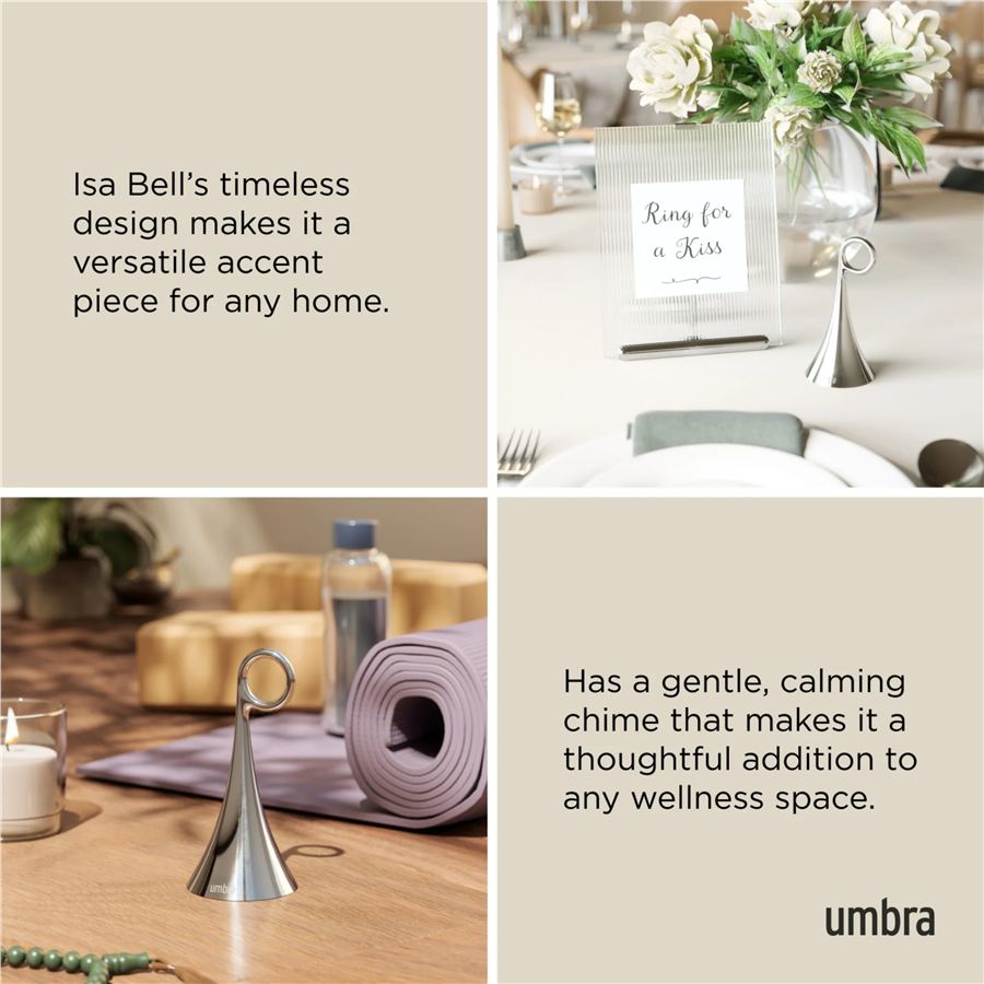 ISA Bell Dekoratif Çan Krom 13 cm