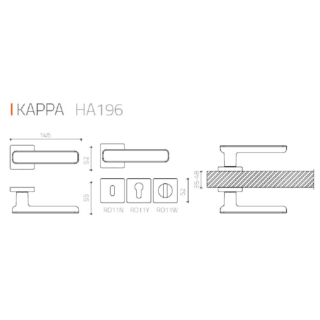 KAPPA Rozetli Kapı Kolu Krom