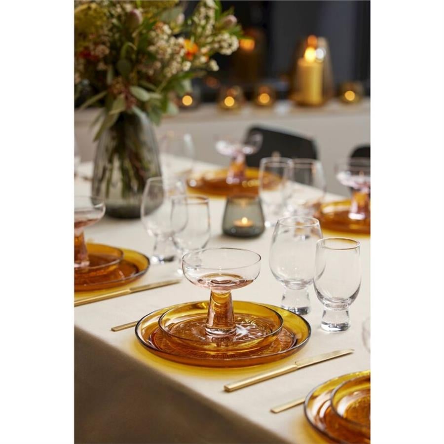 Kusintha Cam Tabak Amber Çap:18 Cm