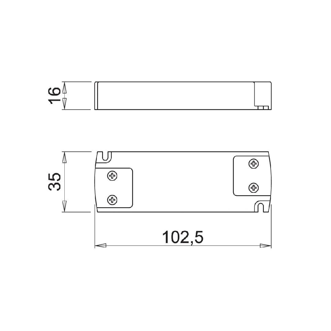 LED aydınlatma armatürleri için IP20 bağımsız elektronik güç kaynağı - SNP15-24VF-1 15W 220-240/24Vdc M24