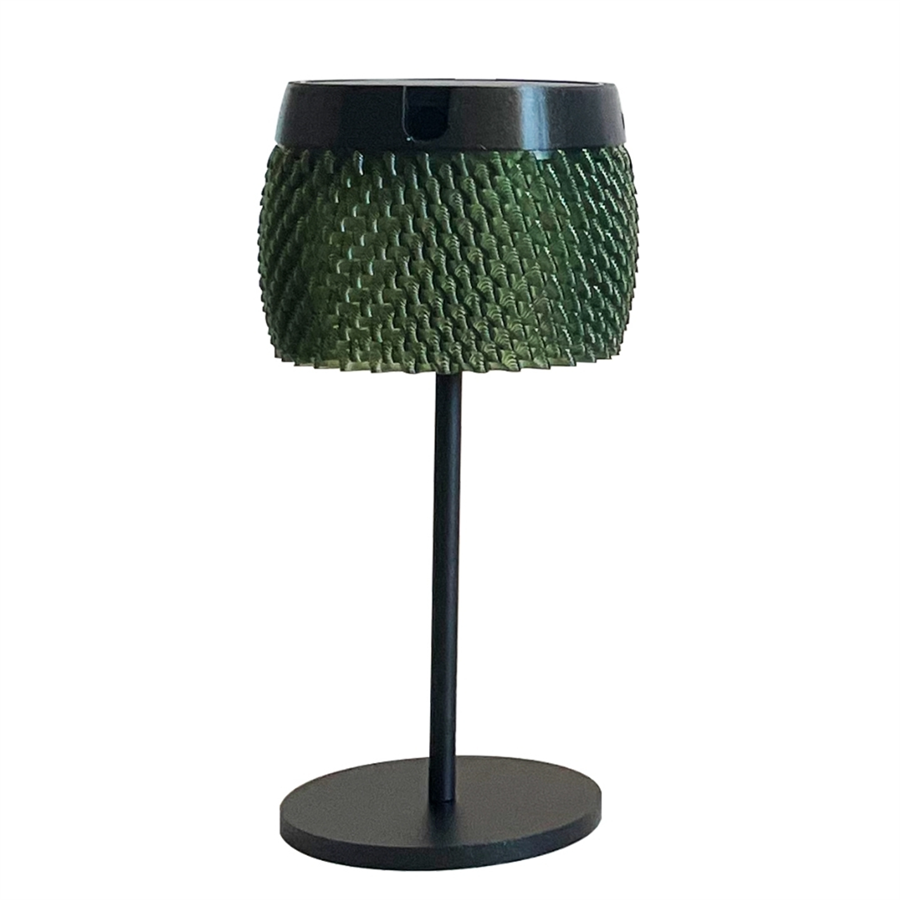 LOLIE Güneş Enerjili ve Şarj Edilebilir Masa Lambası (Zeytin Yeşili) 27 cm