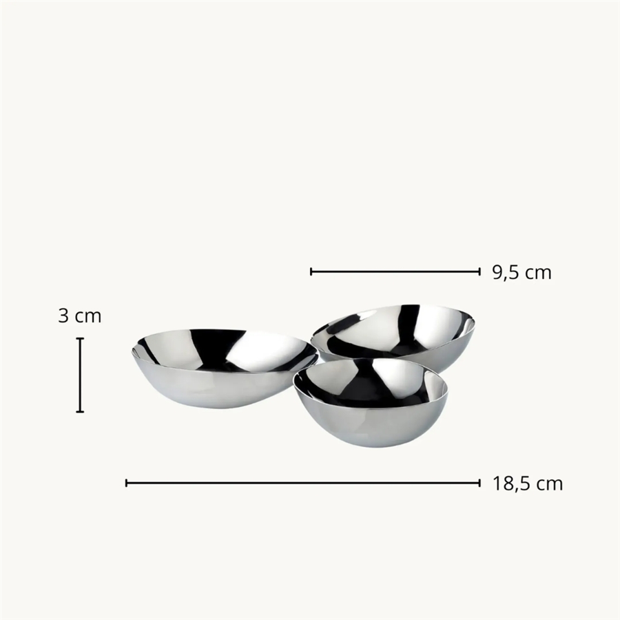 Luma Paslanmaz Çelik Üçlü Kase Ø18 cm