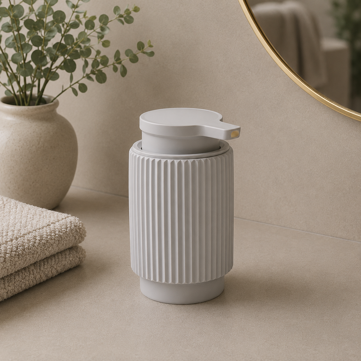Lumi Kanallı Sıvı Sabunluk - Açık Gri 300 ml