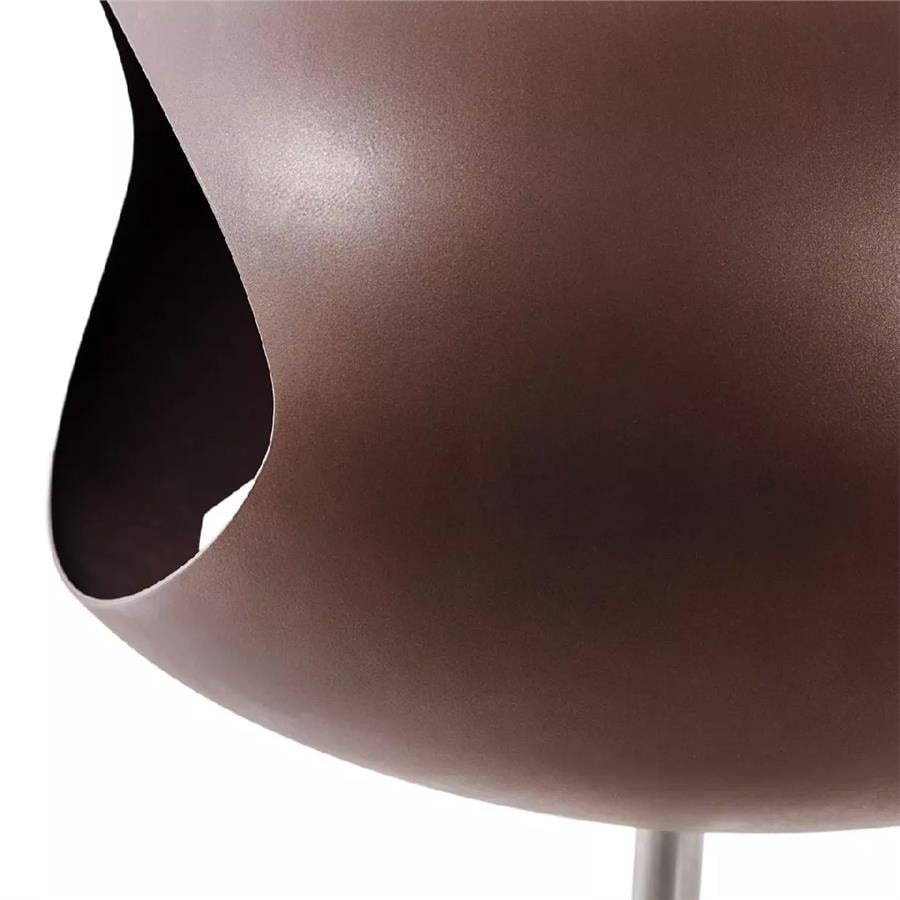 Mocca Kubbe Şömine & Öğütülmüş Ahşap Cilalı Çelik Brülör (Küçük Ayak) / Mocca Ground Wood Low Mocca- Smoked Oak-Steel Burner
