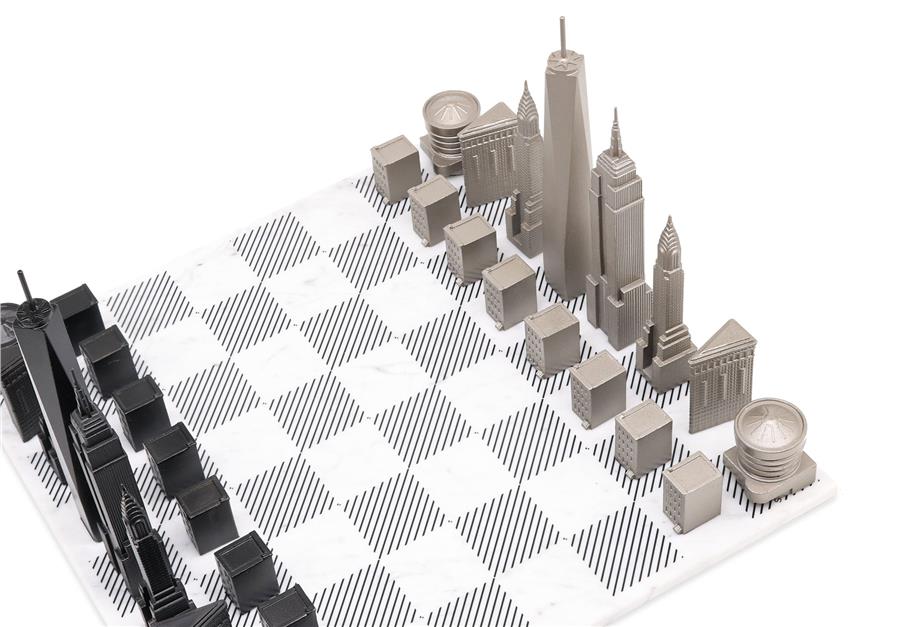 New York Paslanmaz Çelik Satranç Takımı