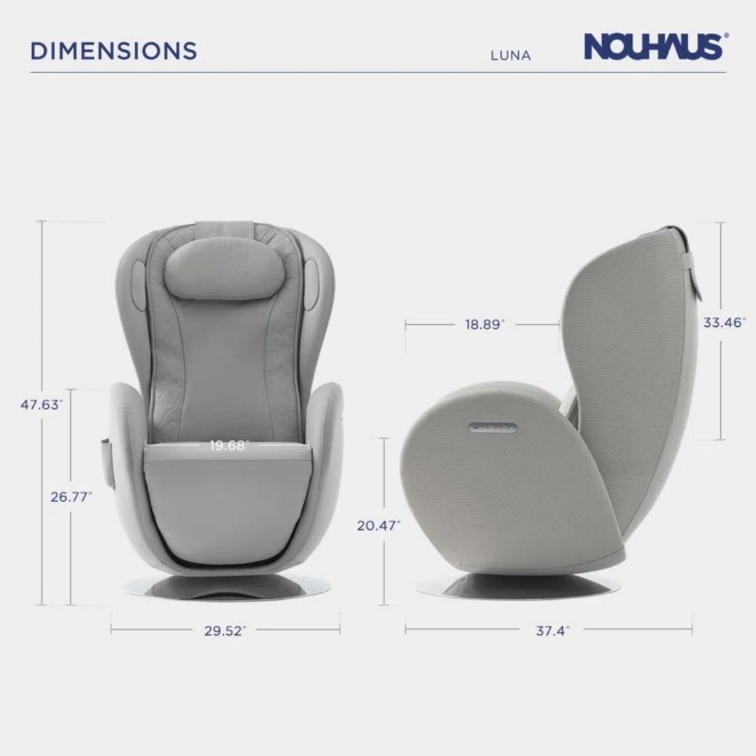 Nouhaus Luna Masaj Koltuğu Elder White ( Bt Music-2 Yönlü Hoparlör )