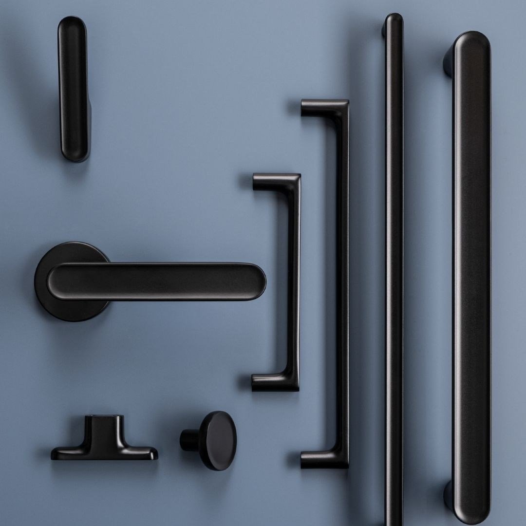 NOWO Rozetli Kapı Kolu Takımı Siyah Renk