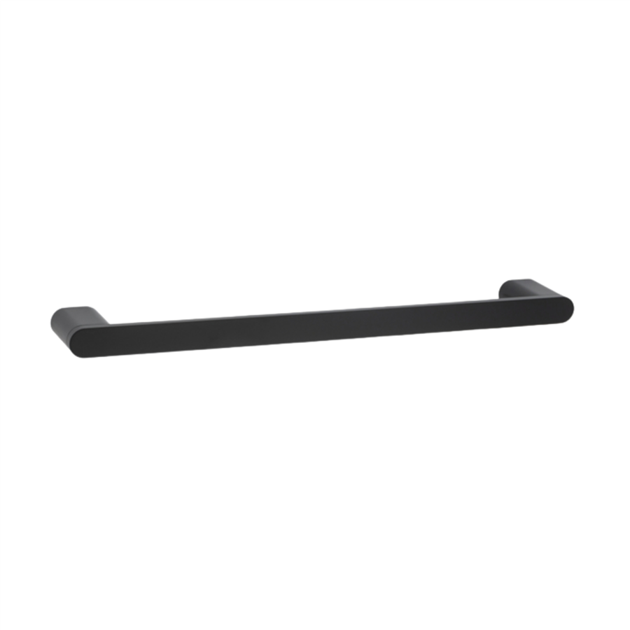 Ovalın Duvara Montajlı Uzun Havluluk Mat Siyah 32 cm