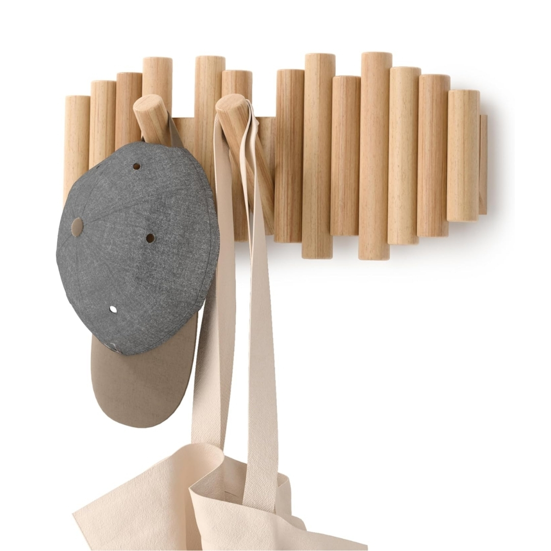 Picket Duvara Monte 5'Li Askılık Naturel Renk 38 X 17 X 4 Cm