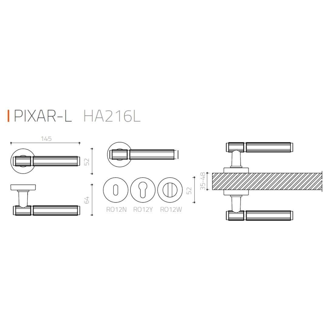 Pıxar-L Kapı Kolu Antik Renk