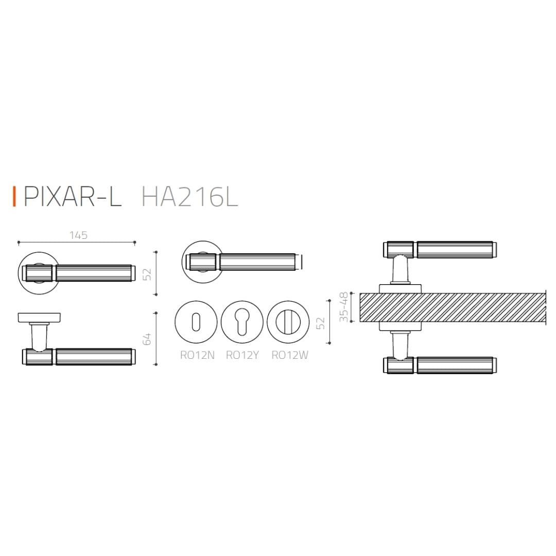 Pıxar-L Kapı Kolu Antik Renk