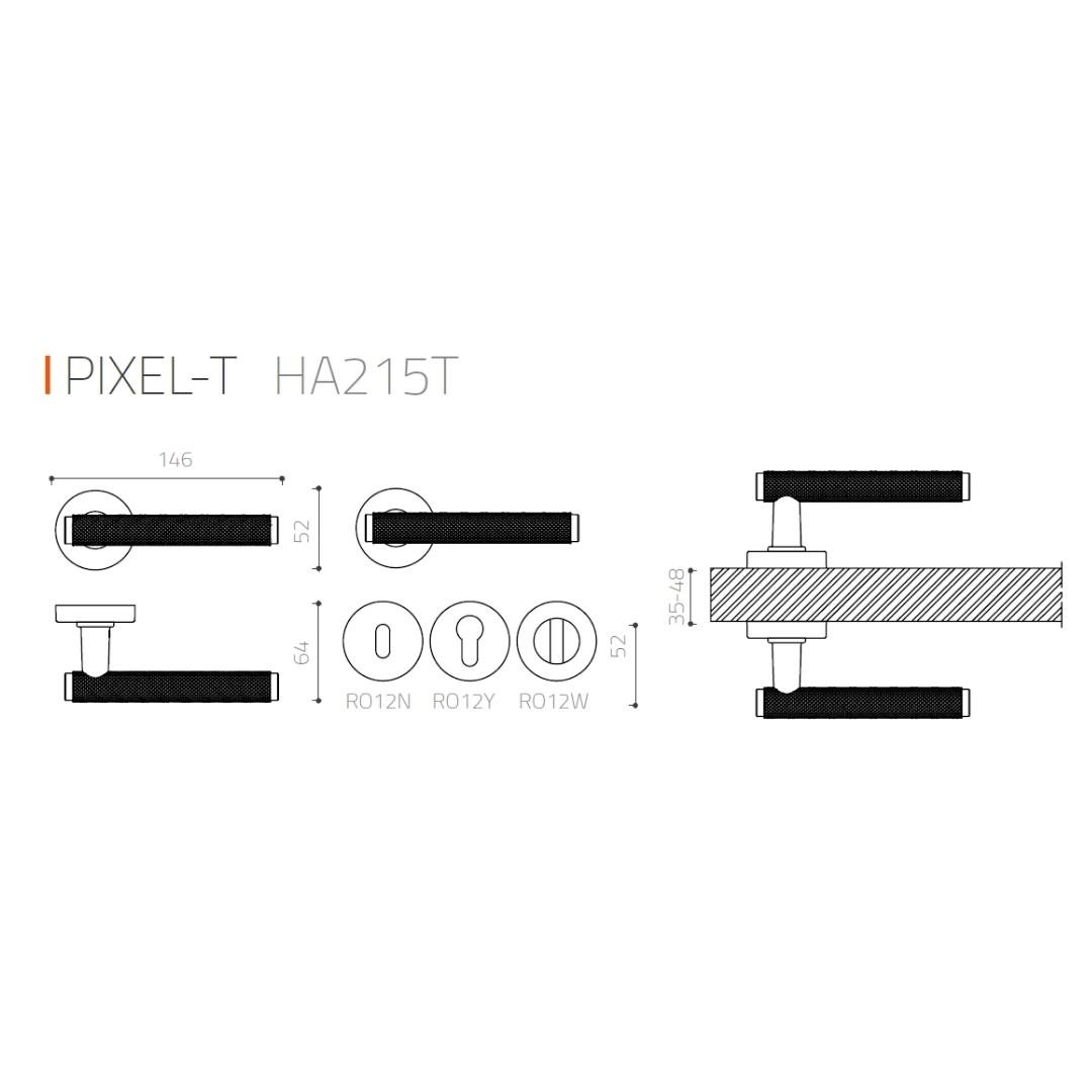 Pıxel-T Rozetli Kapı Kolu Antik Rengi