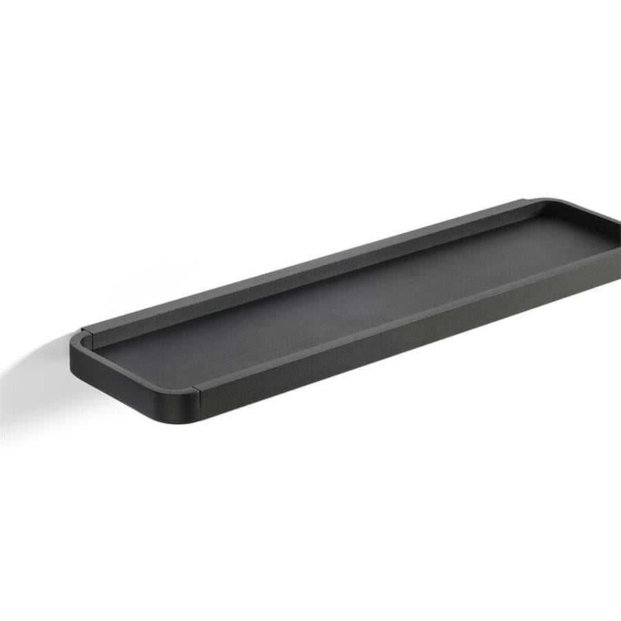 Rim Duvara Monte Dikdörtgen Banyo Rafı Siyah 44X11 cm
