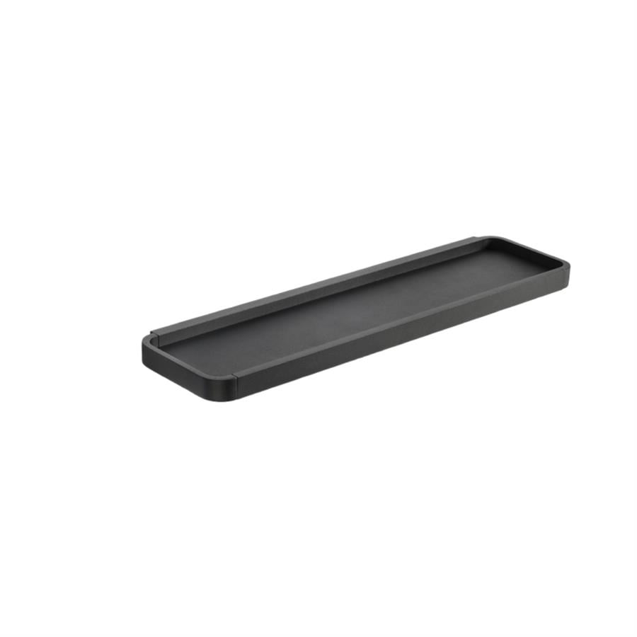 Rim Duvara Monte Dikdörtgen Banyo Rafı Siyah 44X11 cm