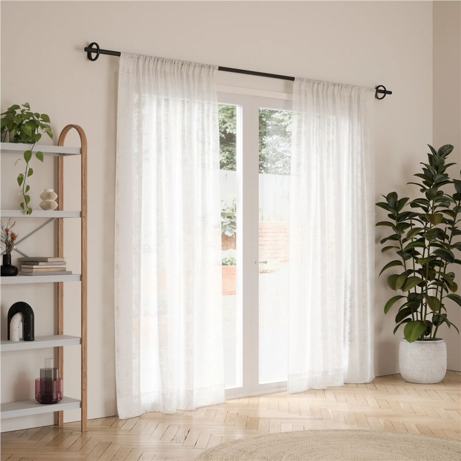 RINGLET Tekli Perde Çubuğu 107-305 cm Mat Siyah