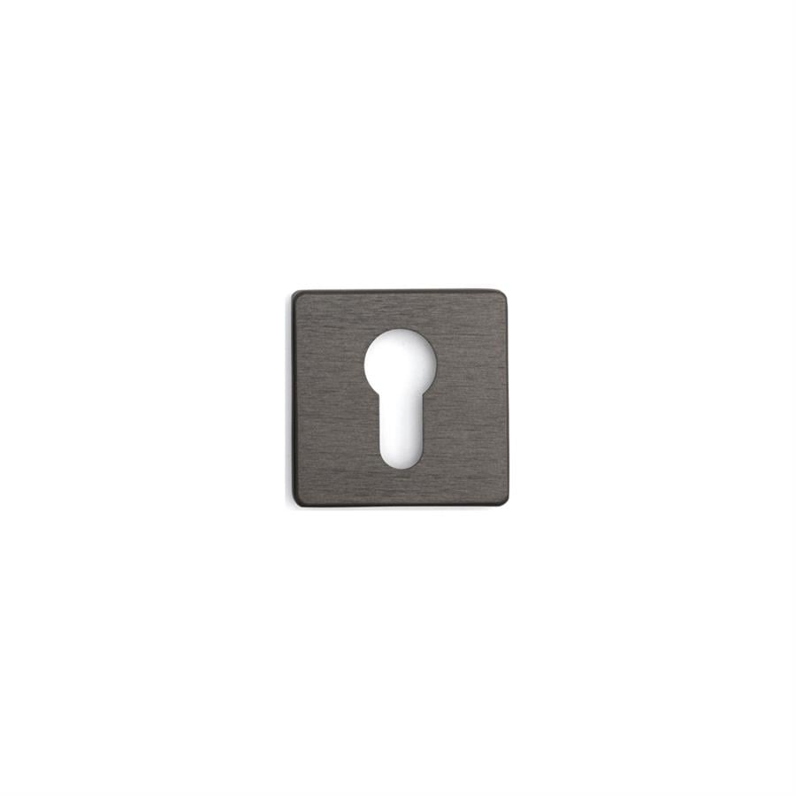 RO11 Kapı Kolu Rozeti Yale (Dış Kapı) Fırçalı Füme Renk 52x52x9 mm