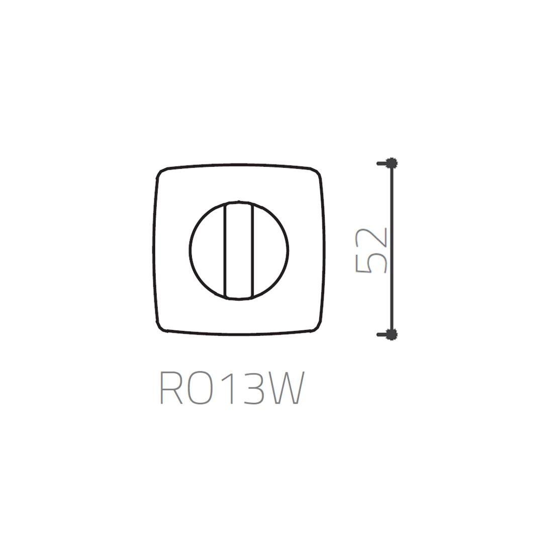 RO13 Kapı Kolu Rozeti Wc Krom Renk