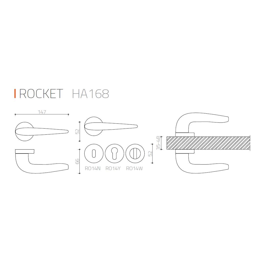 Rocket Kapı Kolu Krom Renk